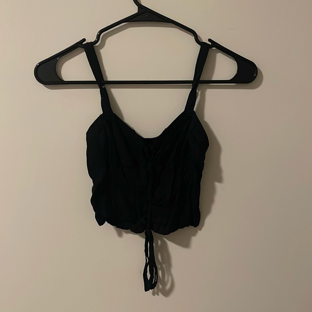 lace up cropped tank